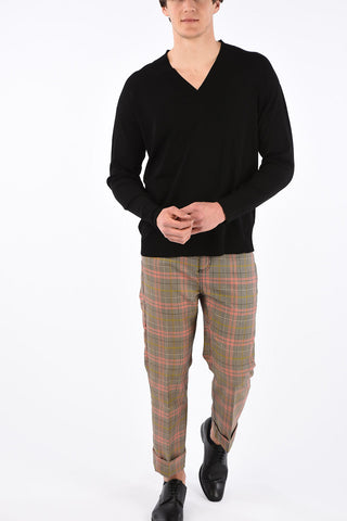 Dropped Shoulder Fit V-Neck Sweater