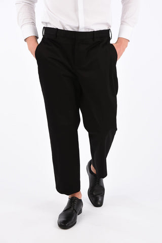 Stretch Cotton Cropped Pants