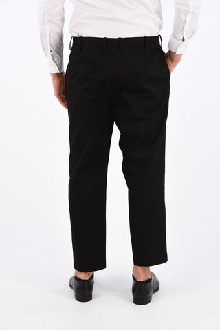 Stretch Cotton Cropped Pants