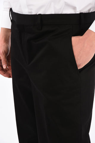 Stretch Cotton Cropped Pants