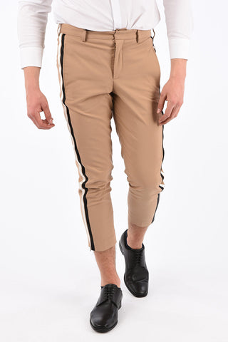 pantalone piping slim fit a vita regolare