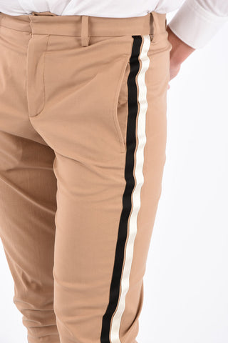 pantalone piping slim fit a vita regolare