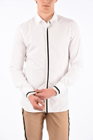 Camicia Fitted Slim Fit in Cotone