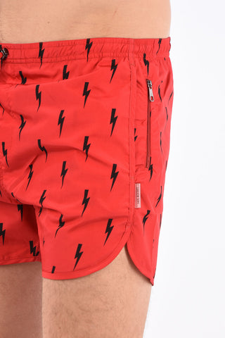 Costume da Bagno Boxer Stampa Fulmini