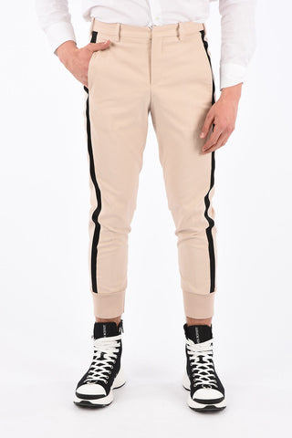 slim fit piping pants