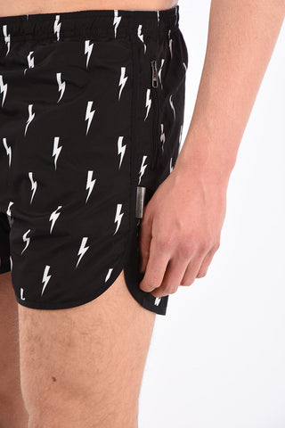 Costume da Bagno Boxer Stampa Fulmini