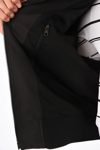 embroidered bomber with zip