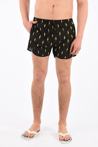 Thunderbolt Print Board Shorts Beachwear