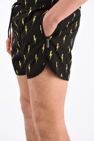 Thunderbolt Print Board Shorts Beachwear