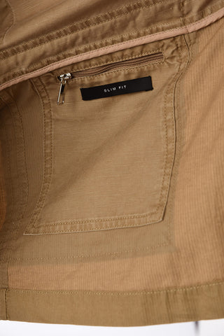 Slim Fit Jacket with Zip Closure