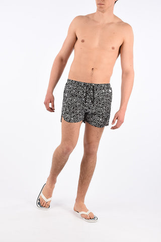Drawstring Printed Board Shorts Beachwear