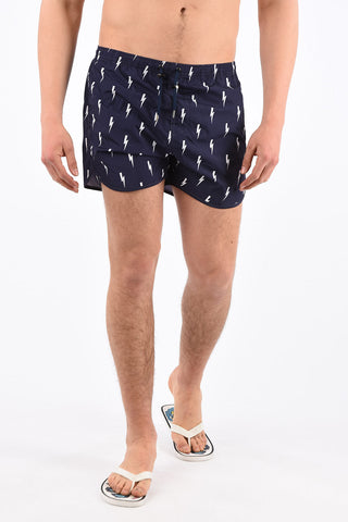 Thunderbolt Print Swim Shorts Beachwear