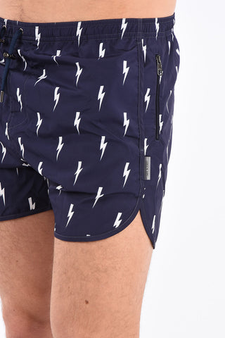 Thunderbolt Print Swim Shorts Beachwear