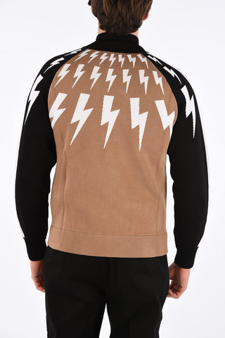 Skinny Fit FAIR ISLE THUNDERBOLT Sweater with Zip