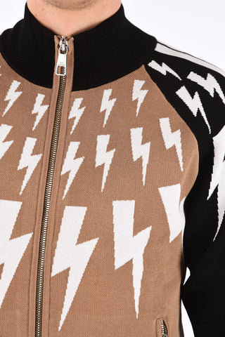 Skinny Fit FAIR ISLE THUNDERBOLT Sweater with Zip