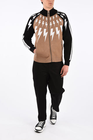 Skinny Fit FAIR ISLE THUNDERBOLT Sweater with Zip