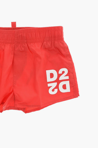 Logo Print Board Shorts Beachwear