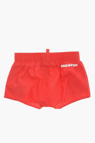 Logo Print Board Shorts Beachwear
