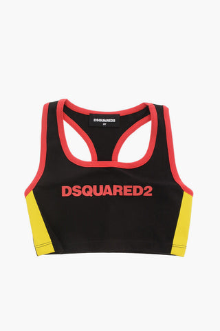 Logo Print Crop Top