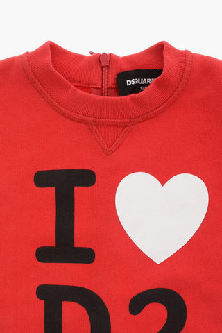 Vestito in Felpa con Stampa Logo