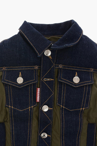 Denim Details Sleeveless Jacket