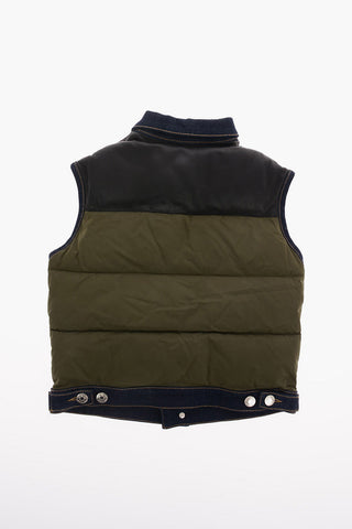 Denim Details Sleeveless Jacket
