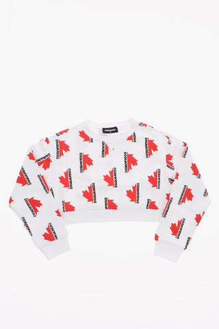 Logo Print Cropped Sweatshirt