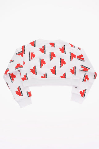 Logo Print Cropped Sweatshirt