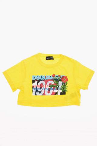 T-Shirt Crop con Stampa