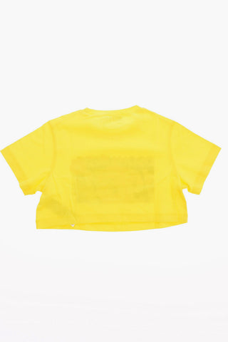 T-Shirt Crop con Stampa