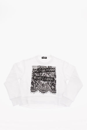 Crewneck Sweatshirt with Lace Details