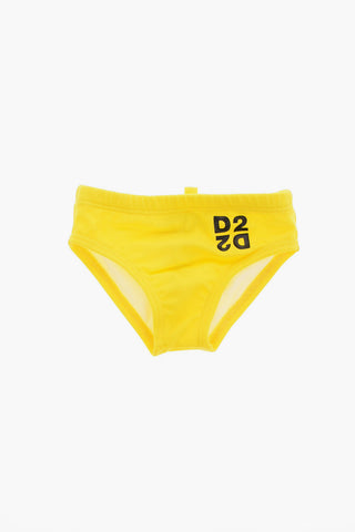 Logo Print Slip Beachwear