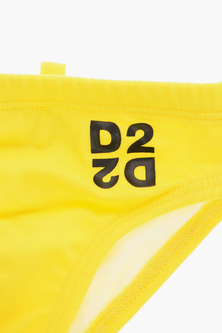 Logo Print Slip Beachwear