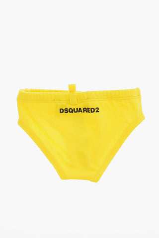 Logo Print Slip Beachwear