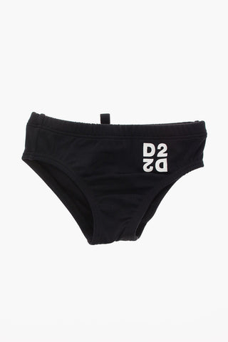 Logo Print Slip Beachwear