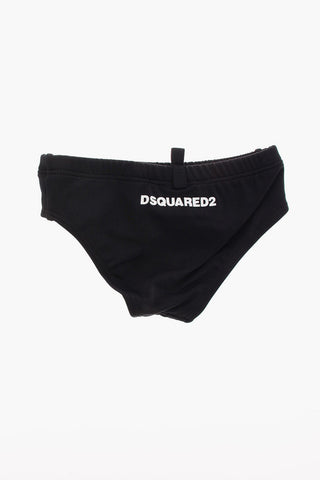 Logo Print Slip Beachwear