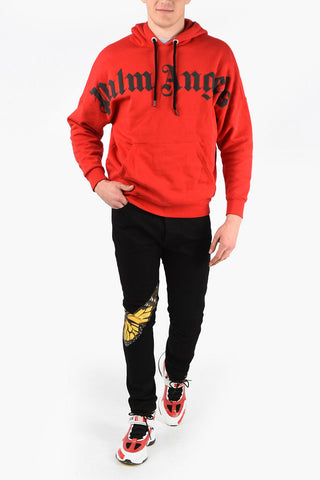 Front Over Logo Print Sweatshirt with Hood