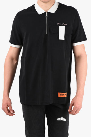 Cotton Polo Shirt with Breast Pocket