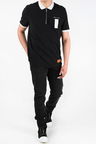 Cotton Polo Shirt with Breast Pocket