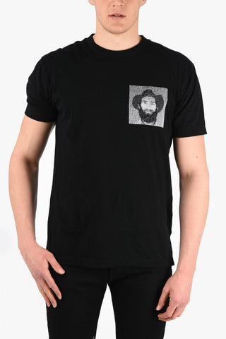 Cotton Embroidered BITMAP GAUCHO Crew-Neck T-Shirt