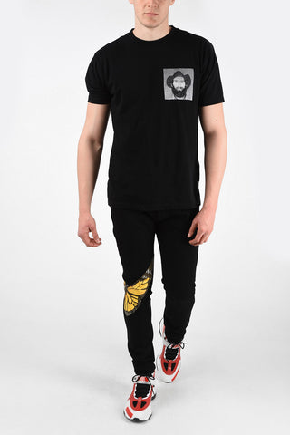 Cotton Embroidered BITMAP GAUCHO Crew-Neck T-Shirt