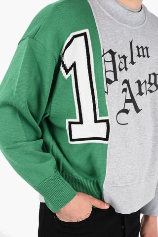 Butterfly Print Sweatshirt with Knit Details