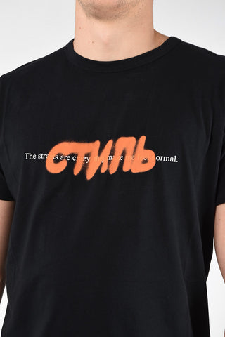 T-Shirt Girocollo con Dettagli Spray Pack