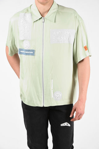 SAMI MIRO Satin Shirt with Zip
