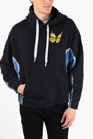 Butterfly Embroidery Sweatshirt with Hood