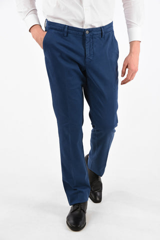 Stretch Cotton PERKINS Double Pleat Pants