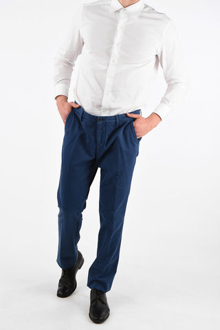 Stretch Cotton PERKINS Double Pleat Pants