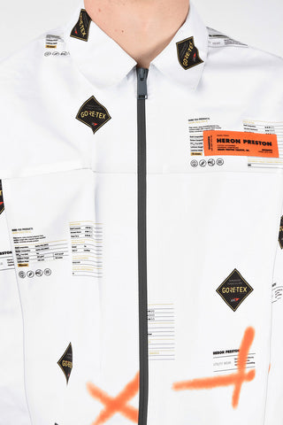 Gore-tex logo-print shirt with Zip