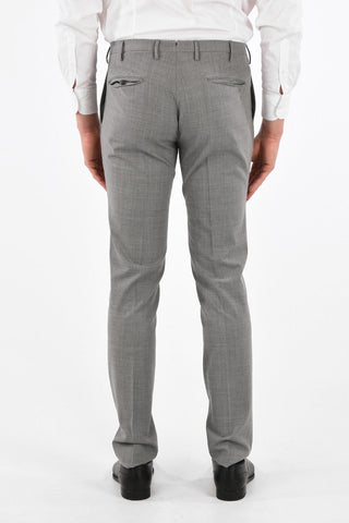 Single Pleat Thight Fit Pants with Hidden Closure