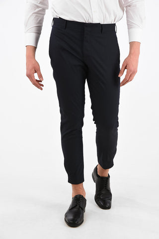Stretch Cotton LAMDA Pants with Touch Strap Ankle